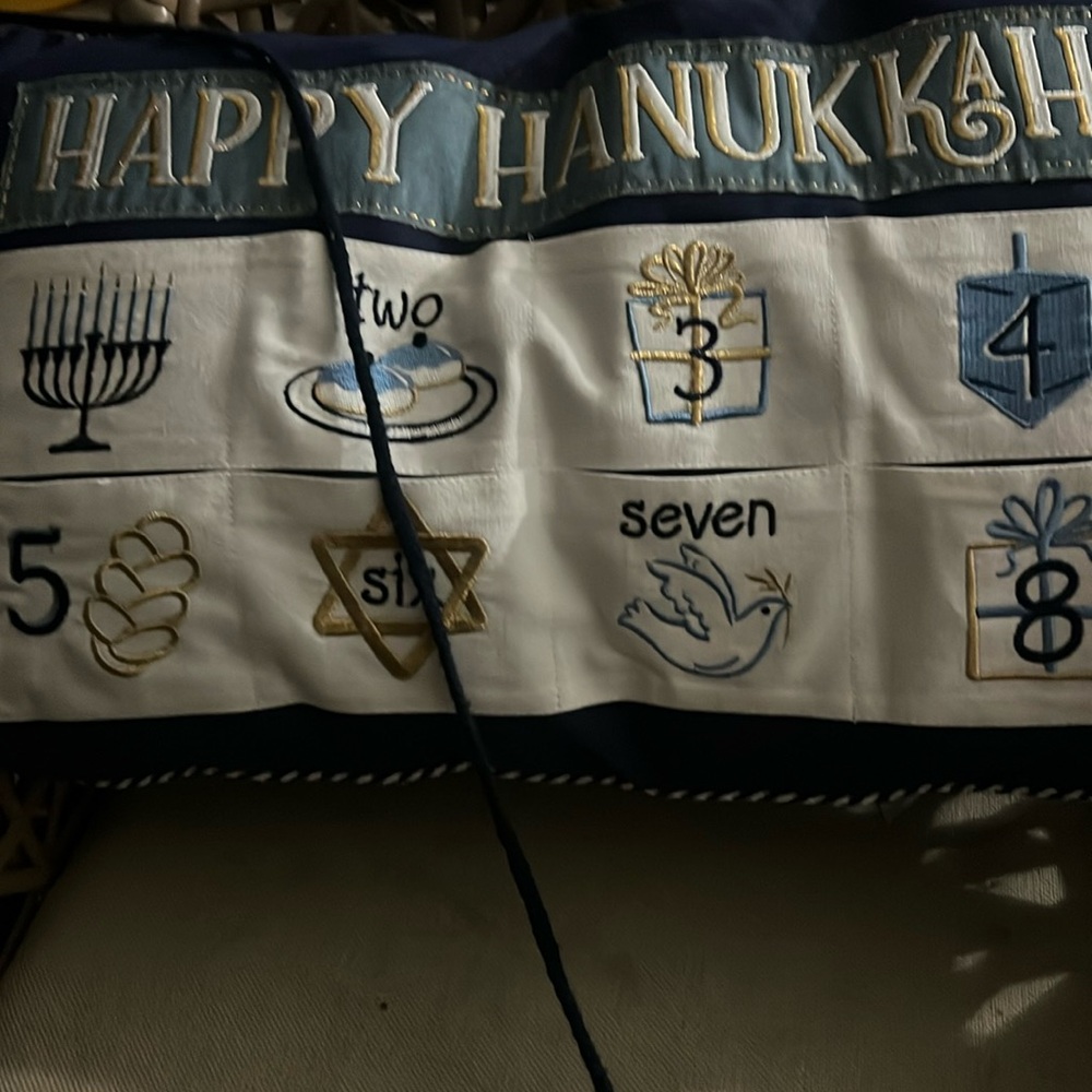 New Happy Hanukkah Storehouse Pillow NWT Unique